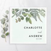 ユーカリシンプルプエレガントナプキン スタンダードカクテルナプキン