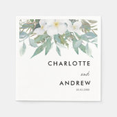 ユーカリシンプルプエレガントナプキン スタンダードカクテルナプキン (正面)