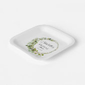 ユーカリシンプルプエレガントブライダルシャワー ペーパープレート (傾斜あり)