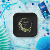 ユーカリシンプルプエレガントブライダルシャワー ペーパープレート (パーティー)