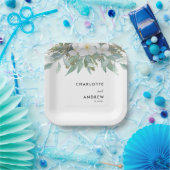 ユーカリシンプルプエレガント紙プレート ペーパープレート (パーティー)