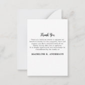 ユーカリシンプルプトゥス記念写真葬儀ありがとう ノートカード (裏面)