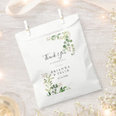 ユーカリシンプルプブラウンフローラサンキュー結婚ズ フェイバーバッグ (クリップ留めされた状態)