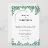 ユーカリシンプルミモダンミミ結婚ナリスト 招待状 (正面)