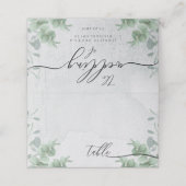 ユーカリシンプル平滑なスクリプトテーブル プレイスカード (外部開封)