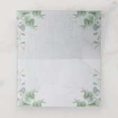 ユーカリシンプル平滑なスクリプトテーブル プレイスカード (内部開封)