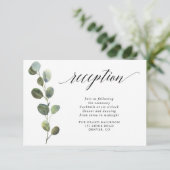 ユーカリシンプル白黒水カラー披露宴 エンクロージャーカード (スタンド正面)