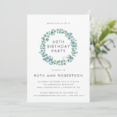 ユーカリシンプル60thバースデーパーティーへの招待 招待状 (スタンド正面)