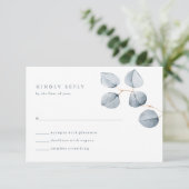 ユーカリシンプル | の結婚反応 出欠カード (スタンド正面)