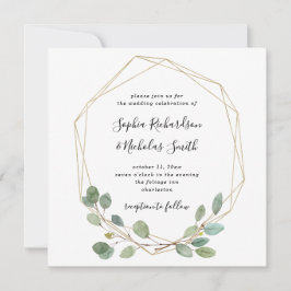 ユーカリシンプル・グリーンリー |幾何結婚学 招待状