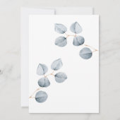 ユーカリシンプル|ベビーシャワー 招待状 (裏面)