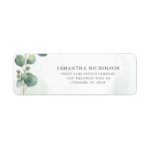 ユーカリスタイリッシュプトゥス植物学差出人住所 ラベル (正面)