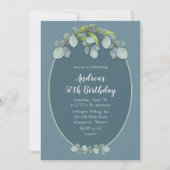 ユーカリスワッグ誕生日パーティーフォーザーズ招待状 招待状 (正面)