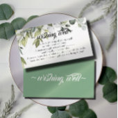 ユーカリテーマの結婚願い エンクロージャーカード