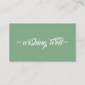 ユーカリテーマの結婚願い エンクロージャーカード (裏面)