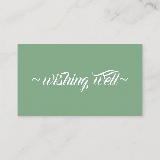 ユーカリテーマの結婚願い エンクロージャーカード (裏面)