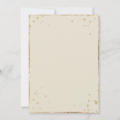 ユーカリデイジー金ゴールドクリームエレガントな結婚式 招待状 (裏面)