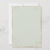 ユーカリデイジー金ゴールドセージ緑エレガントな結婚式 招待状 (裏面)