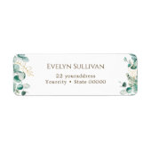 ユーカリデザイン差出人住所 ラベル (正面)