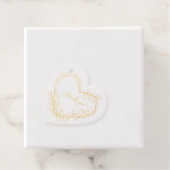 ユーカリハートリースパーソナライズされた文字箔f フェイバータグ (箱)