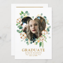 ユーカリハートリース金ゴールド幾何学写真グラード 招待状