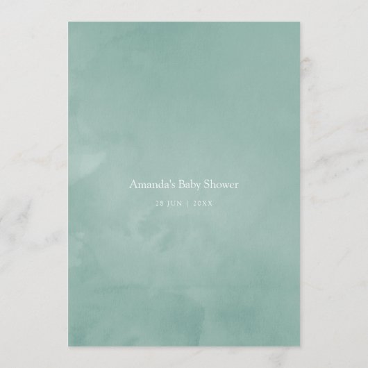 ユーカリバラ幾何学的ベビーシャワーママアドバイス アドバイスカード (裏面)