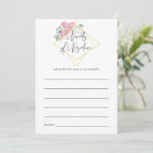 ユーカリバラ幾何学的ベビーシャワーママアドバイス アドバイスカード (スタンド正面)