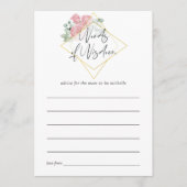 ユーカリバラ幾何学的ベビーシャワーママアドバイス アドバイスカード (正面)