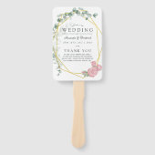 ユーカリバラ幾何学結婚式 プログラム ハンドファン (正面)