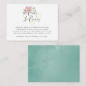 ユーカリバラ幾何学赤ちゃんシャワーブックリクエスト エンクロージャーカード (正面/裏面)