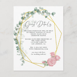 ユーカリバラ幾何結婚的詳細 エンクロージャーカード