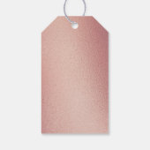 ユーカリバラ金ゴールド幾何学ブライダルシャワー ギフトタグ (裏面)