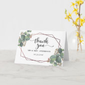 ユーカリバラ金ゴールド幾何学枠 カード (黄色い花)