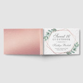 ユーカリバラ金ゴールド幾何学Sweet sixteen ゲストブック (全面)