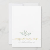 ユーカリバラ金ゴールド結婚式招待状 招待状 (裏面)