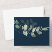 ユーカリパアンパサンド結婚シック オールインワン招待状 (裏面)