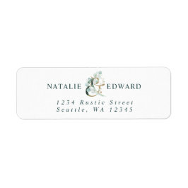 ユーカリパアンパサンド金ゴールドグリーンアドレス ラベル