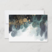 ユーカリパアンパサンド金ゴールドグリーン結婚ズ 出欠カード (裏面)