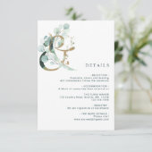 ユーカリパアンパサンド金ゴールドグ結婚リーン詳細 エンクロージャーカード (スタンド正面)