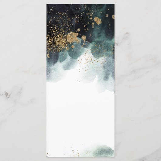 ユーカリパンパサンド金ゴールド結婚グリーンのメニュー メニュー (裏面)