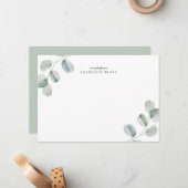 ユーカリパーソナライズされたノートカード ノートカード (正面/裏面インサイチュ)