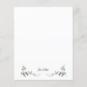 ユーカリパーソナライズされたー緑地カスタム文具 (正面)