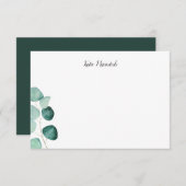 ユーカリパーソナライズされた文房具 サンキューカード (正面/裏面)