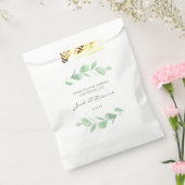 ユーカリパーソナライズされた結婚式の引き出物紙バッグ フェイバーバッグ (封をした状態)