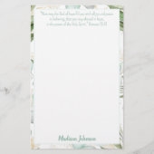 ユーカリパーソナライズされた聖なる書物、 経典文具 便箋 (正面)