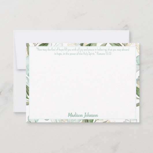 ユーカリパーソナライズ聖書ステーショナリー ノートカード (正面)