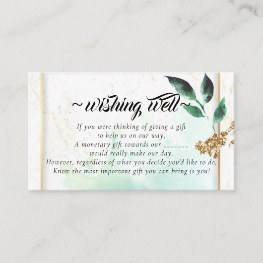 ユーカリフローラの結婚願い エンクロージャーカード (正面)