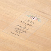 ユーカリフローラアクリル結婚式招待状 アクリル招待状 (レイダウン)