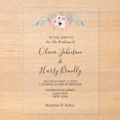 ユーカリフローラアクリル結婚式招待状 アクリル招待状 (正面)