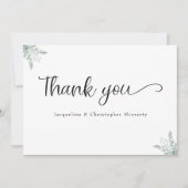 ユーカリフローラウォーターカラーフラットサンキューカード サンキューカード (正面)